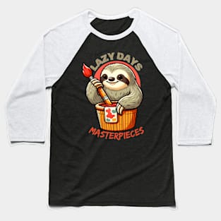 Lazy sloth artist Baseball T-Shirt